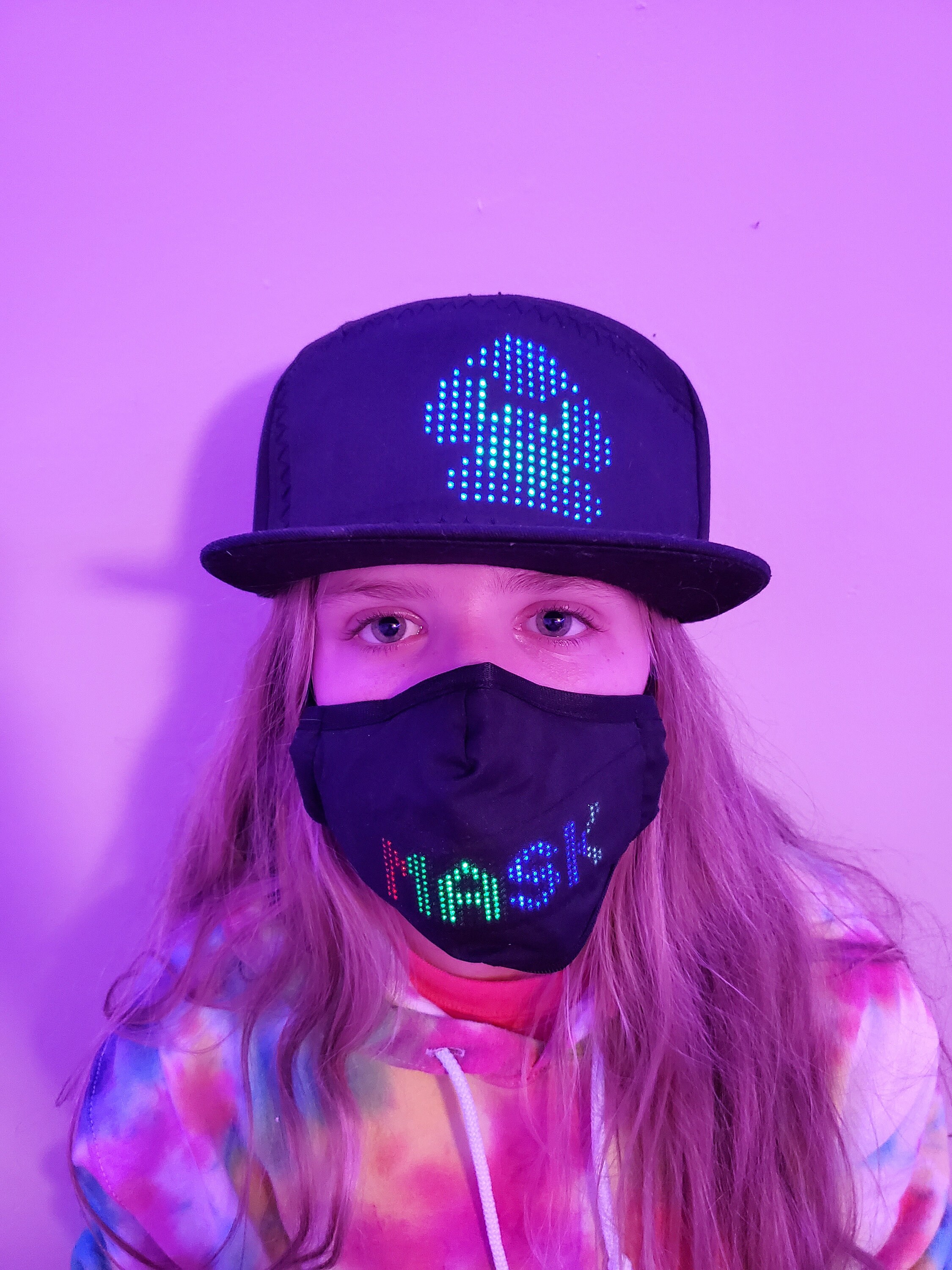 Customizable Big LED Display Glow Hat - Etsy