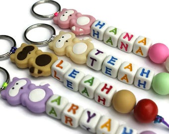 daycare labels, backpack charms, name tags kids, zipper pulls, kids ID tags, backpack tags, key chain for kids, back to school, ID tags kids