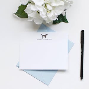 Personalisiertes Briefpapier, Monogramm-Briefpapier, Benutzerdefiniertes Briefpapier, Hundebriefpapier, Labrador Retriever, flache Grußkarte