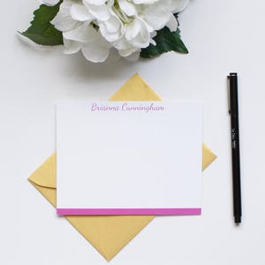 Personalisiertes Briefpapier, Monogramm Briefpapier, benutzerdefinierte Briefpapier, flache Mitteilungs