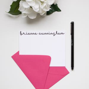 Personalisiertes Briefpapier, Monogramm Briefpapier, benutzerdefinierte Briefpapier, flache Mitteilungs
