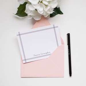 Personalisiertes Briefpapier, Monogramm Briefpapier, benutzerdefinierte Briefpapier, flache Mitteilungs