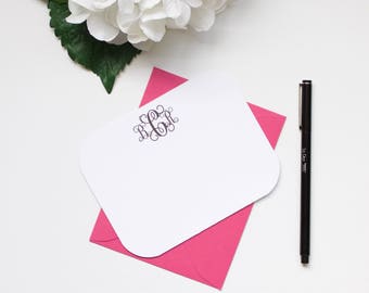 Personalized Stationery, Monogram Stationery, Custom Stationery, Flat Notecards