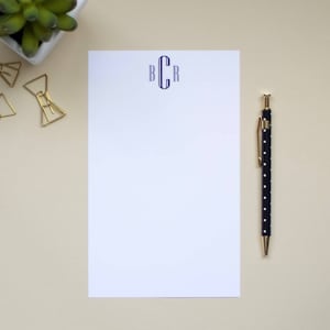 Personalized Monogram Notepad | Simple Monogram Notepad | Custom Notepad
