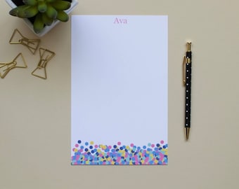Bloc de notas de confeti, bloc de notas personalizado