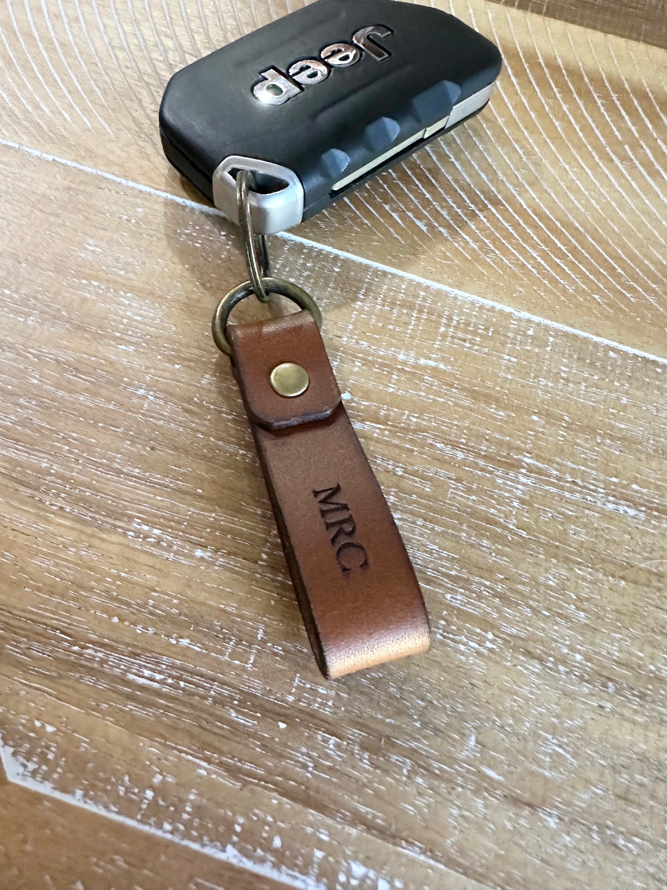 Personalized Leather Keychain | Custom Leather Keychain | Handmade ...