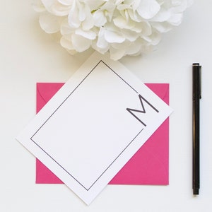 Personalisiertes Briefpapier, Monogramm Briefpapier, benutzerdefinierte Briefpapier, flache Mitteilungs