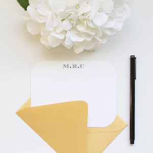 Personalisiertes Briefpapier, Monogramm Briefpapier, benutzerdefinierte Briefpapier, flache Mitteilungs
