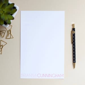 Personalized Notepad / Custom Notepad / Name Notepad / Initial Notepad