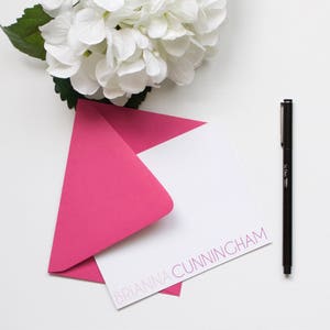 Personalisiertes Briefpapier, Monogramm Briefpapier, benutzerdefinierte Briefpapier, flache Mitteilungs