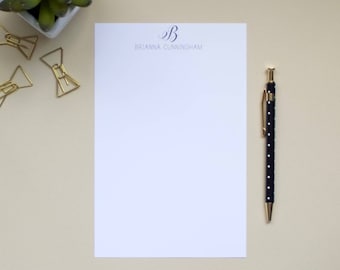 Gepersonaliseerde naamnotitieblok | Aangepast notitieblok | Monogram Kladblok