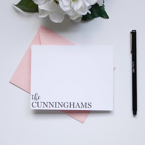Personalisiertes Briefpapier, Monogramm Briefpapier, benutzerdefinierte Briefpapier, Familie Briefpapier, flache Mitteilungs