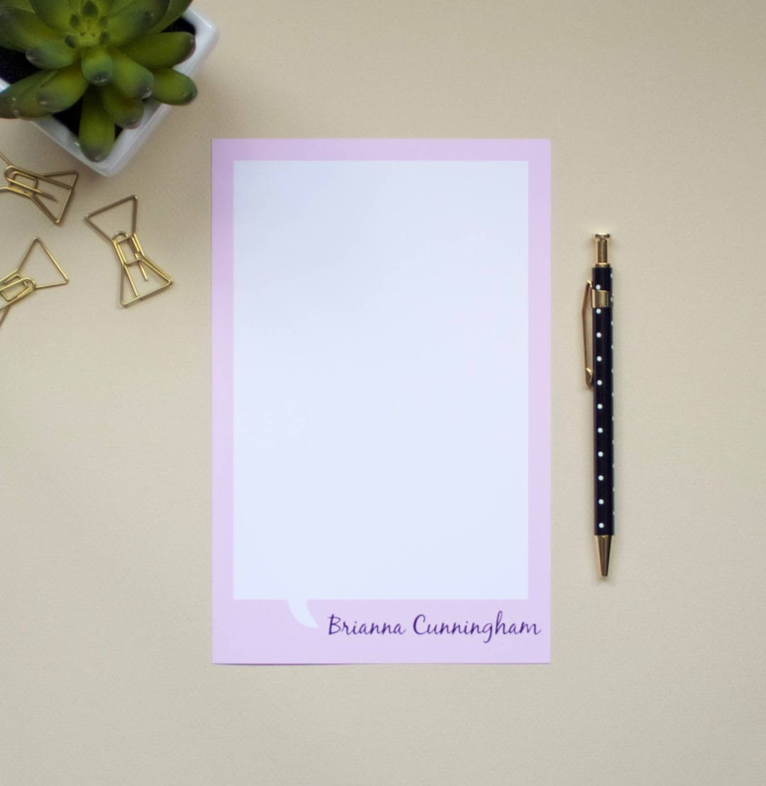 Personalized Name Notepad | Custom Notepad | Teacher Gift | Thought ...