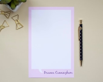 Personalisierte Namen Notepad | Benutzerdefinierte Notepad | Lehrer-Geschenk | Dachte Blase Notizblock