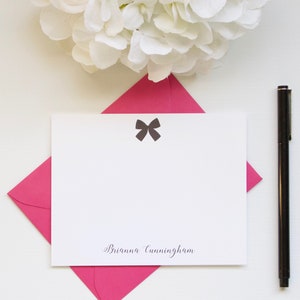 Personalized Stationery, Bow Stationery, Custom Stationery, Flat Notecards