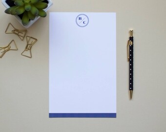 Personalized Notepad / Striped Notepad / Custom Notepad / Name Notepad / Initial Notepad