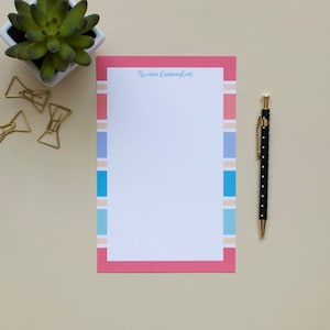 Personalized Notepad / Pattern Notepad / Custom Notepad / Name Notepad / Striped Notepad
