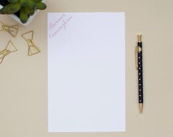 Personalizada de Bloc de notas simple Bloc de notas / aduana Bloc de notas / nombre del Bloc de notas / Bloc de notas de inicial