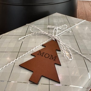 Etiqueta de regalo de cuero personalizada / Etiqueta de media de cuero personalizada / Etiqueta de regalo personalizada / Etiqueta de media personalizada / Etiqueta de árbol de Navidad