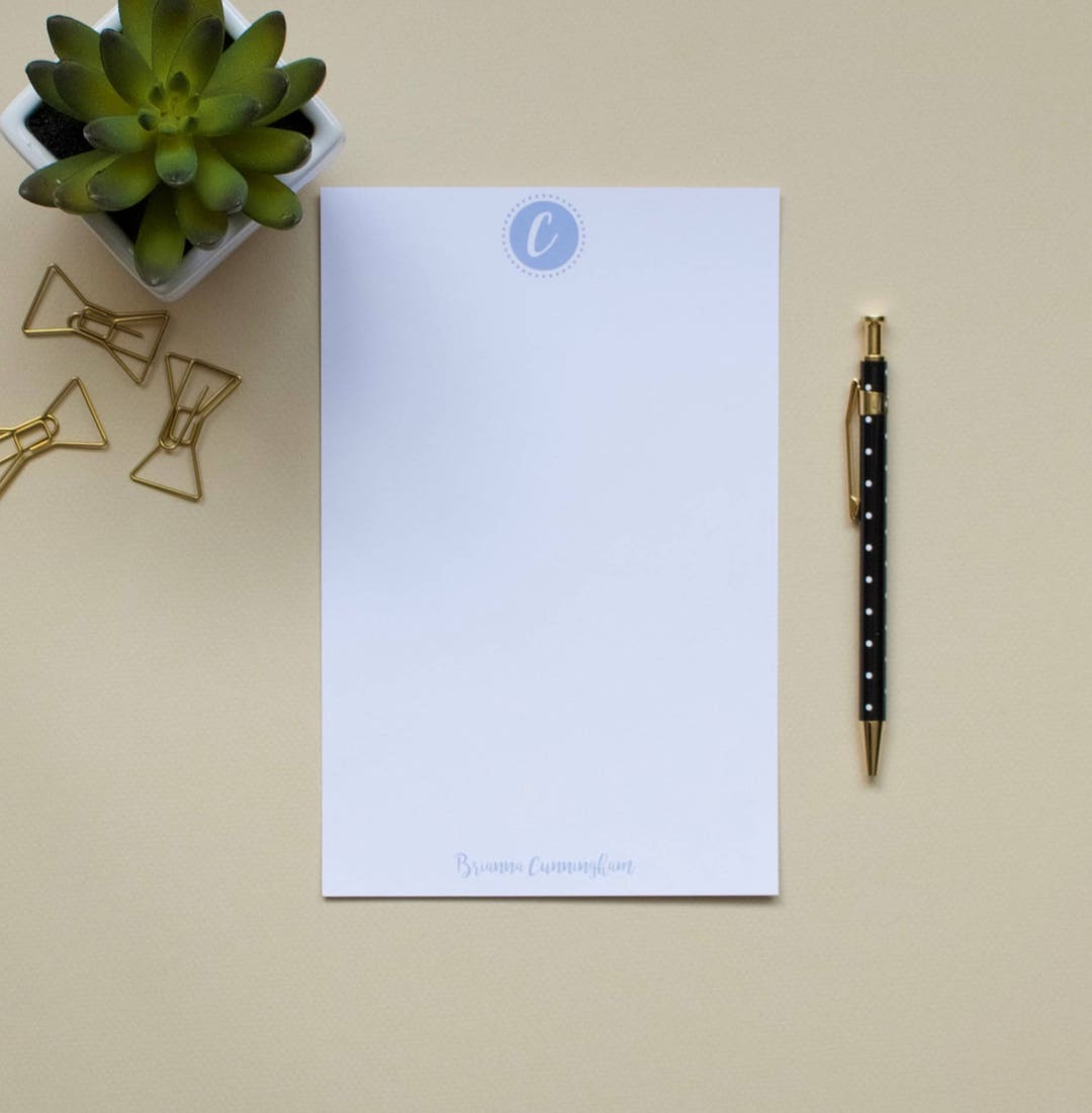Personalized Notepad / Simple Notepad / Custom Notepad / Name Etsy