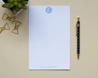 Personalizada de Bloc de notas simple Bloc de notas / aduana Bloc de notas / nombre del Bloc de notas / Bloc de notas de inicial