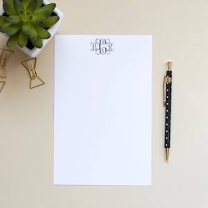 Personalized Monogram Notepad | Simple Monogram Notepad | Custom Notepad
