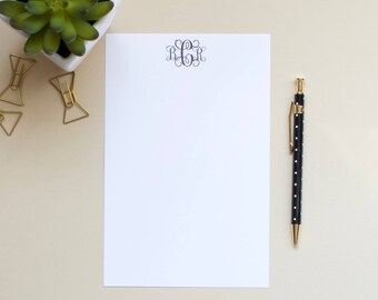 Personalized Monogram Notepad | Simple Monogram Notepad | Custom Notepad