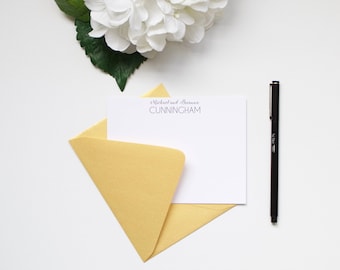 Uw eigen briefpapier, paren briefpapier, man en vrouw, aangepast briefpapier, platte Dubb