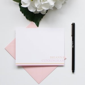 Personalisiertes Briefpapier, Monogramm-Briefpapier, Benutzerdefiniertes Briefpapier, flache Grußkarte
