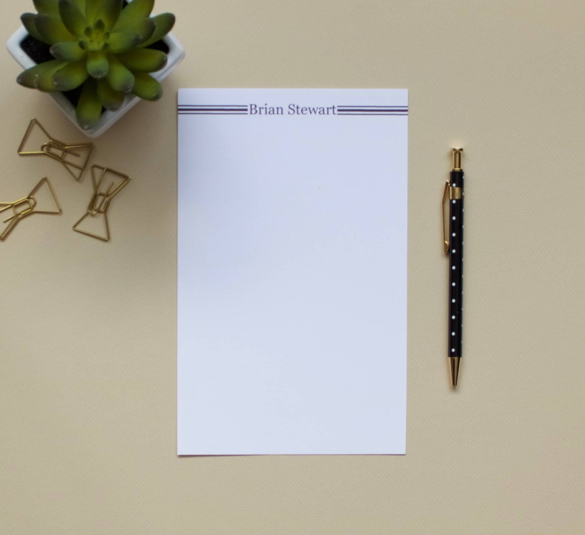 Personalized Name Notepad / Mens Notepad / Custom Notepad / Etsy