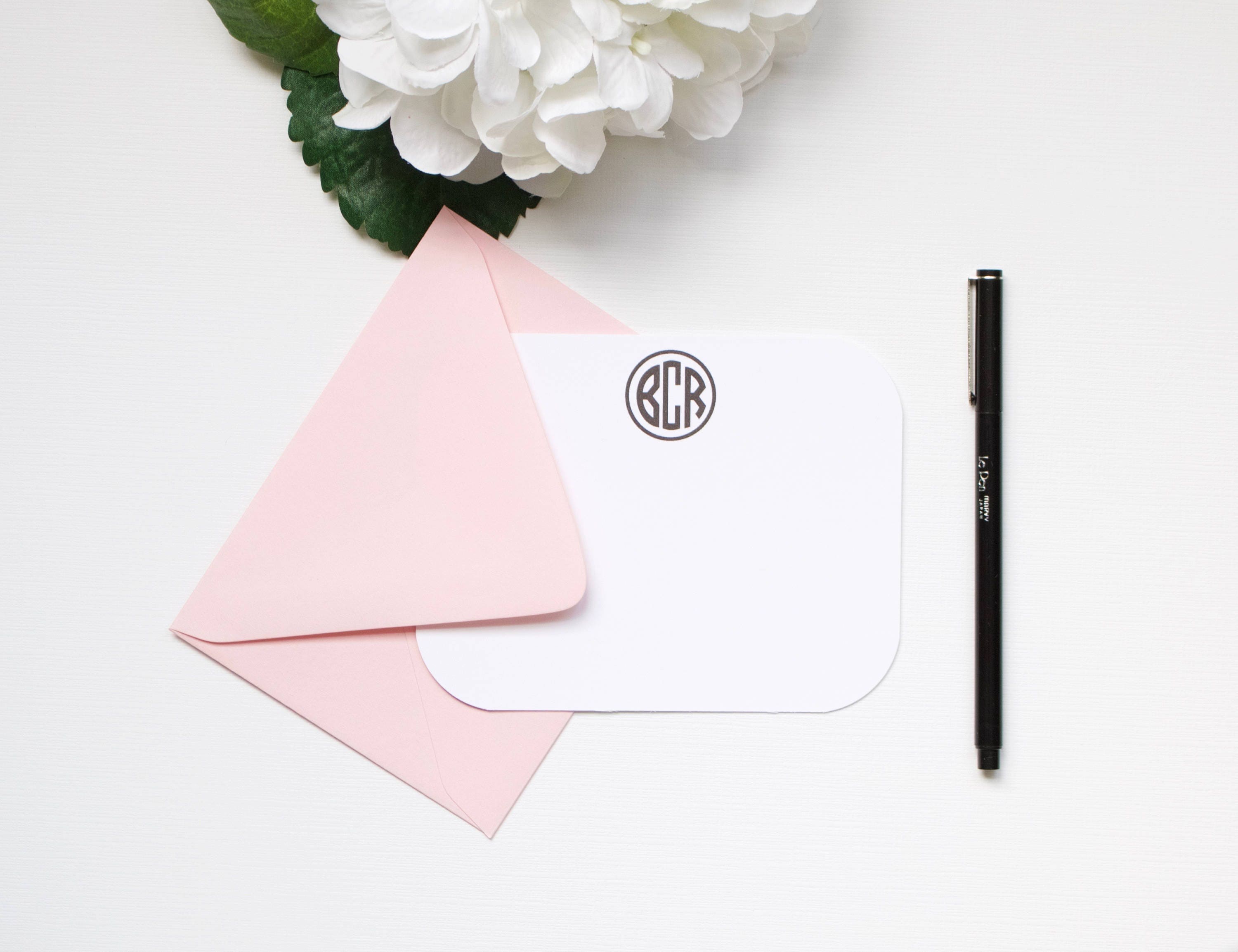 Personalized Stationery, Monogram Stationery, Custom Stationery, Flat Notecards