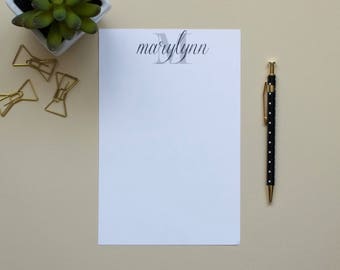 Personalized Initial Notepad / Monogram Notepad / Personalized Notepad / Name Notepad