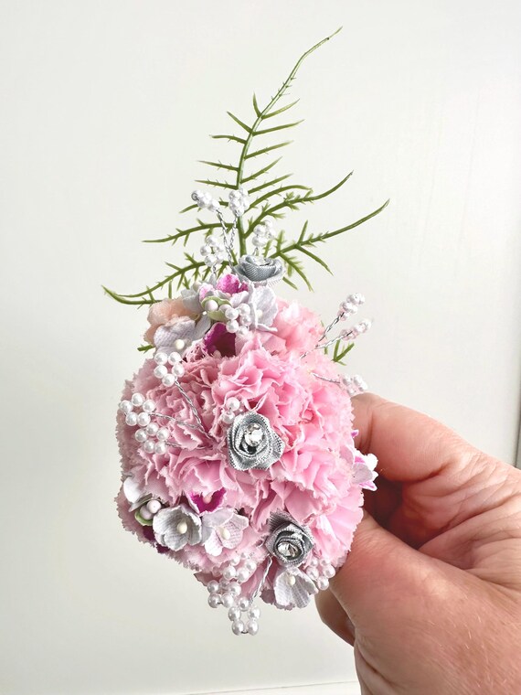 Vintage Pink Floral Corsage Amazon.com: YSOJMAN Wrist Corsage Wristlet and Boutonniere  main image 4
