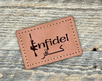 Custom Infidel Leather Morale Patch – Multiple Colors