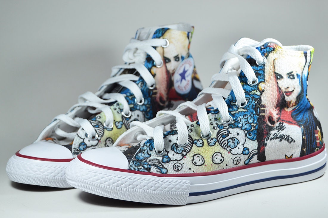 Harley Quinn Fan Art Custom Converse / Suicide Squad Inspired ... فاكتور Harley Quinn Fan Art Custom Converse / Suicide Squad Inspired ... فاكتور