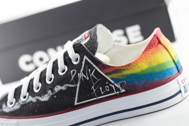 Pink Floyd Fan art custom converse dark side of the moon