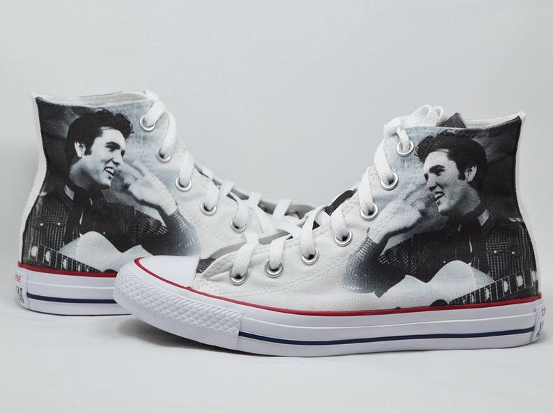 Elvis Fan Art custom converse inspired Elvis Presley shoes Etsy