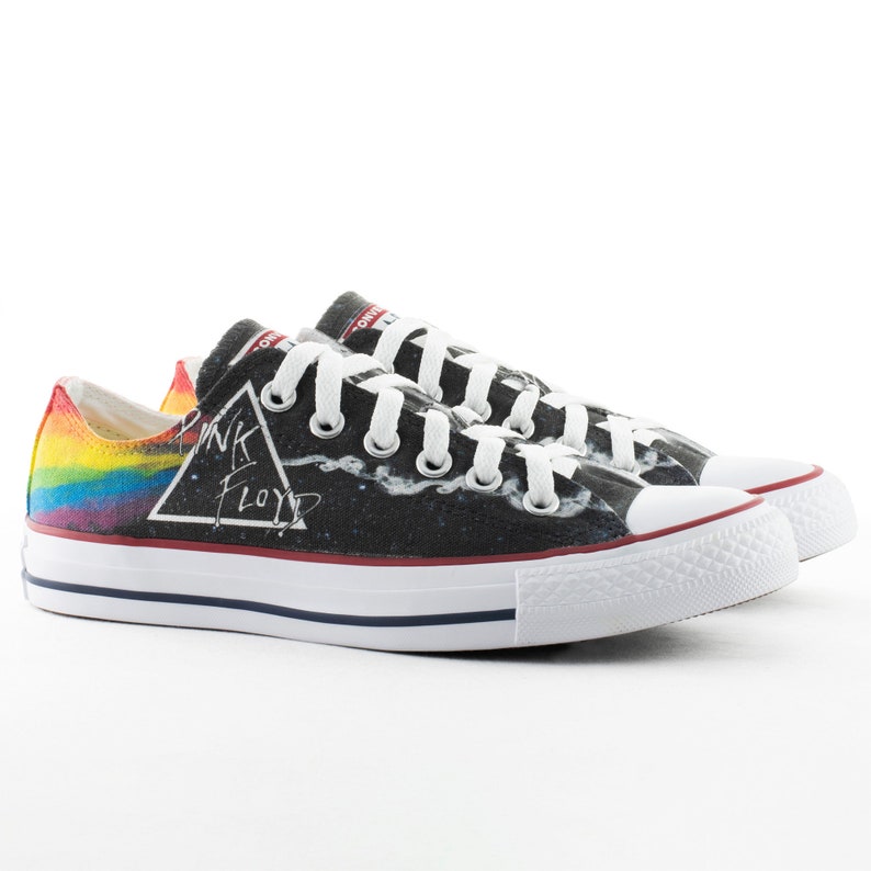 Pink Floyd Fan art custom converse dark side of the moon Pink Floyd Fan art custom converse dark side of the moon