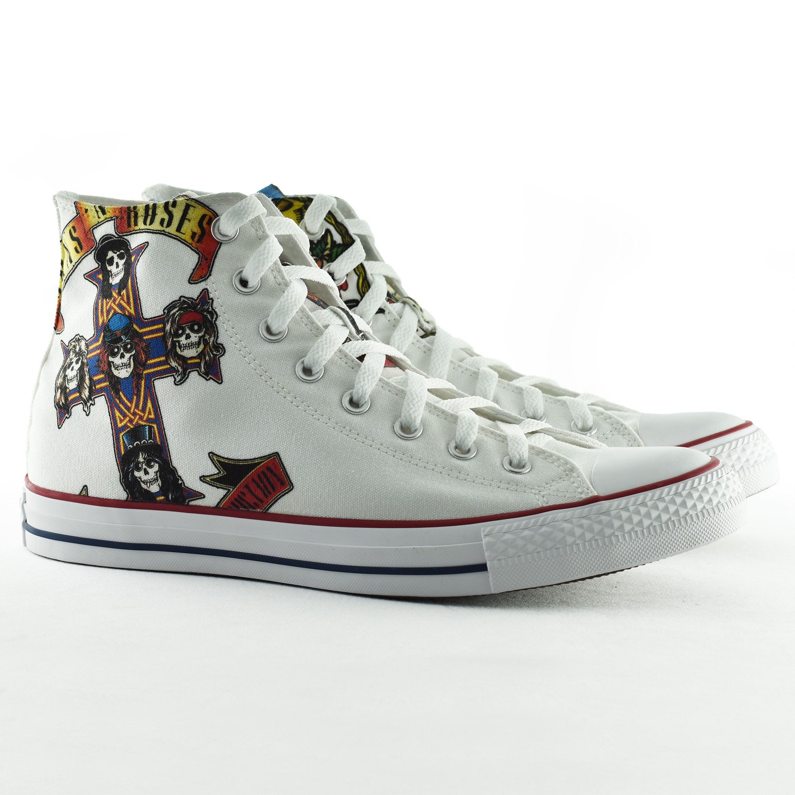 Guns N� Roses Fan Art converse custom sneakers rock shoes