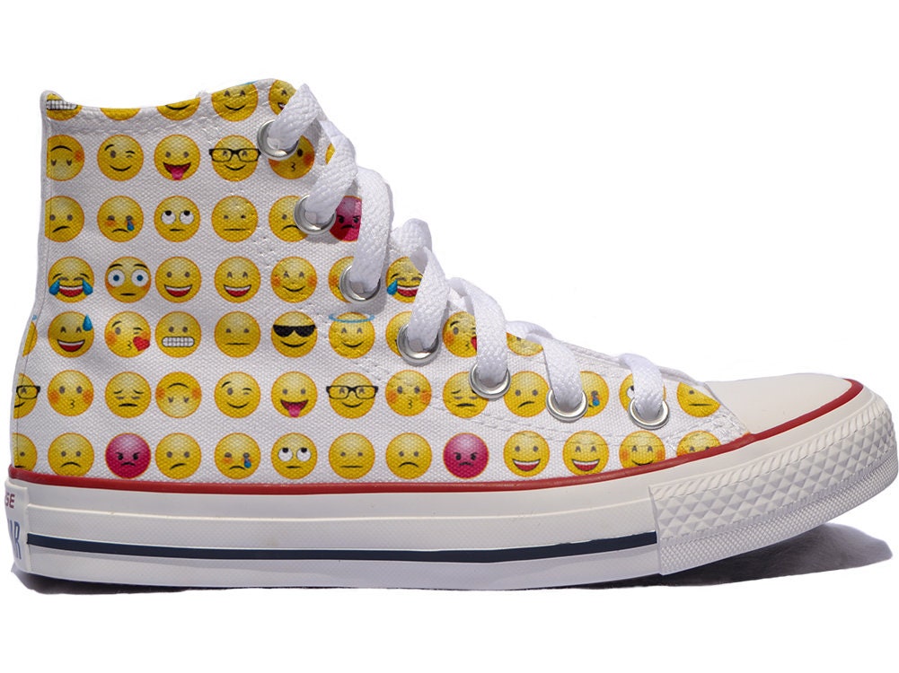 Emoji shoes custom converse art print personalized gift idea Etsy