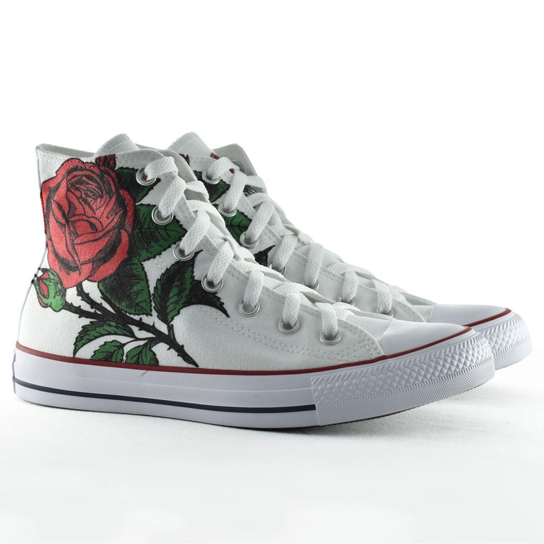 custom rose converse