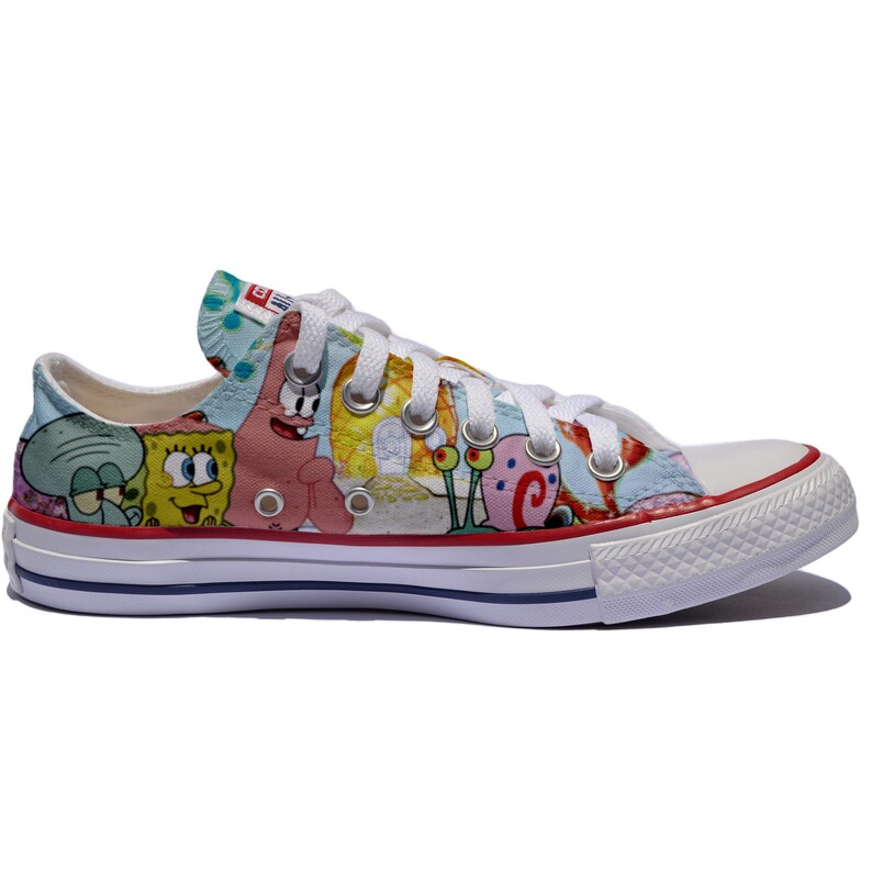Spongebob Fan Art Custom Converse Squarepants Custom Shoes Etsy
