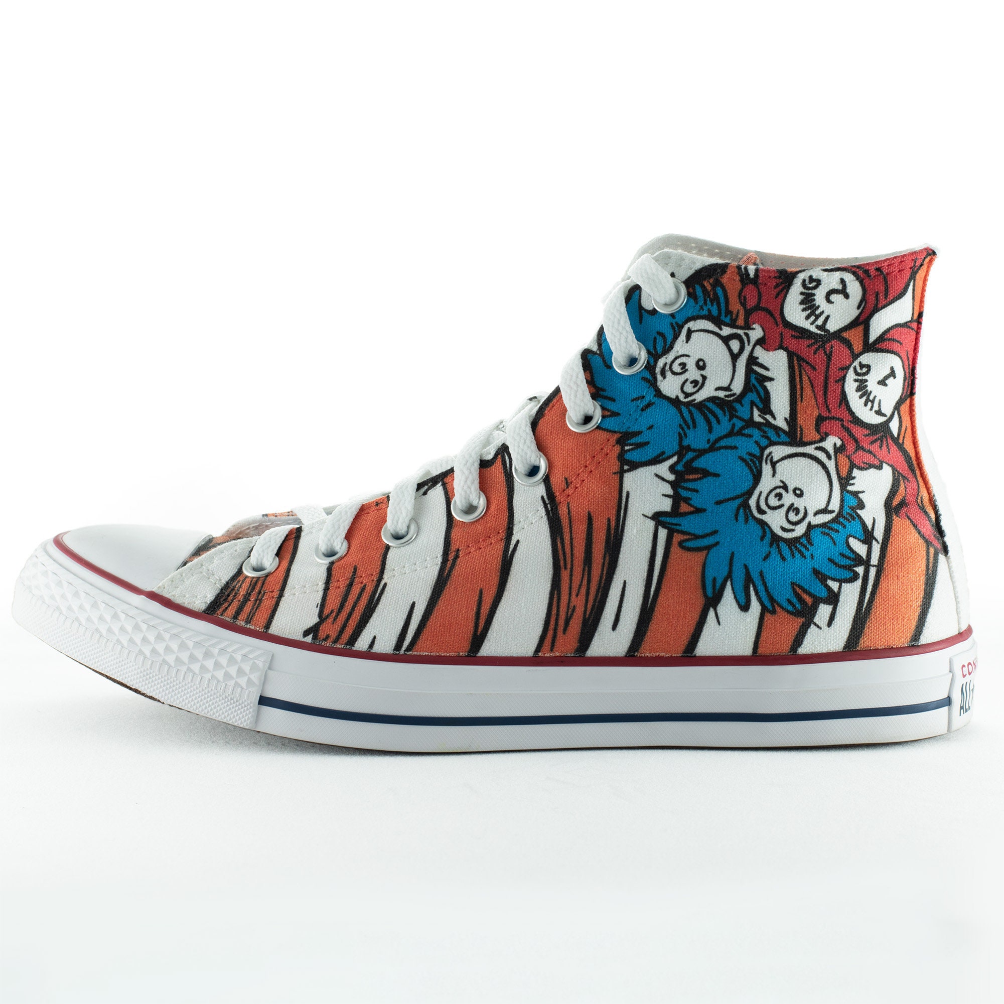 Cat in the hat fan art custom converse / thing 1 thing 2 / Etsy