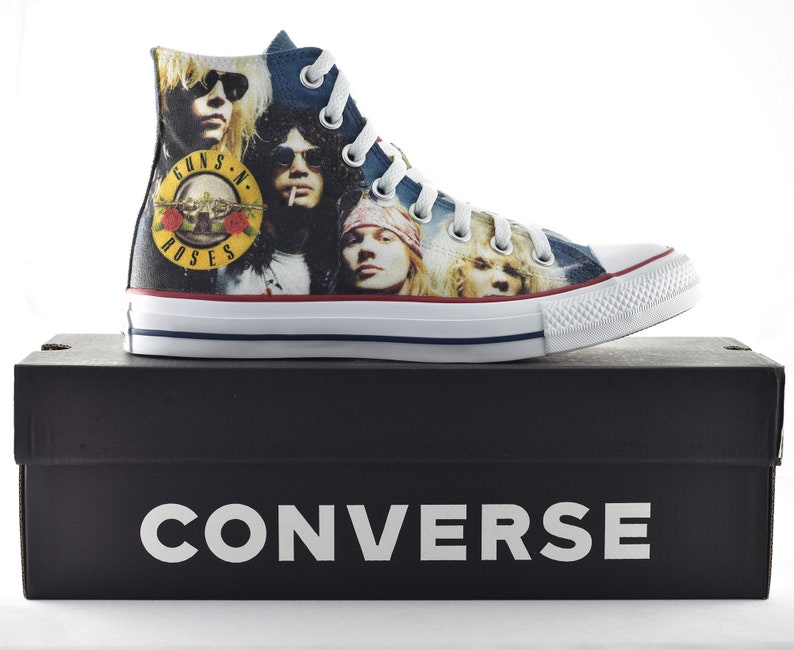 Guns N� Roses Fan Art custom Converse sneakers inspired Etsy
