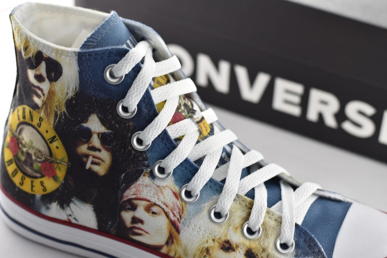Guns N' Roses Fan Art Custom Converse Sneakers Inspired | Etsy