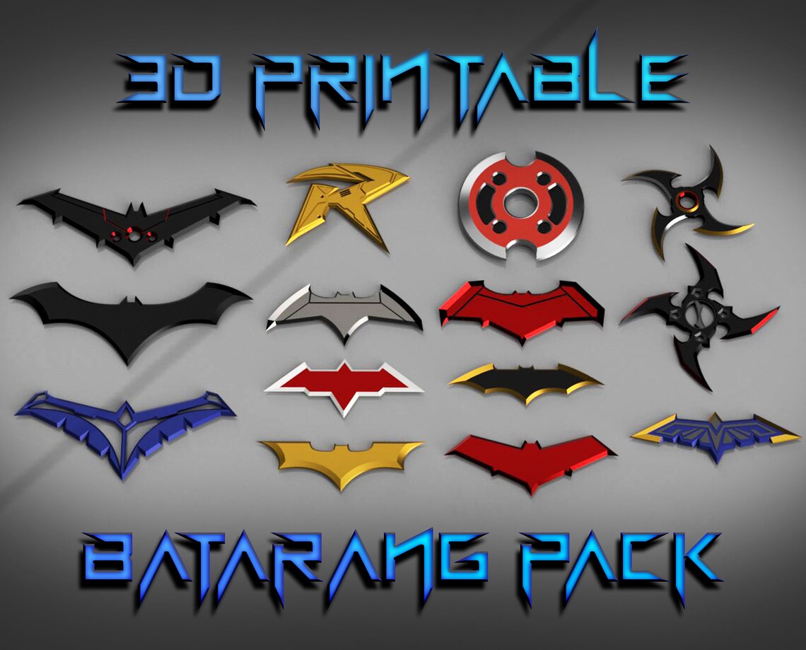 3D Printable Batarang Pack - Etsy