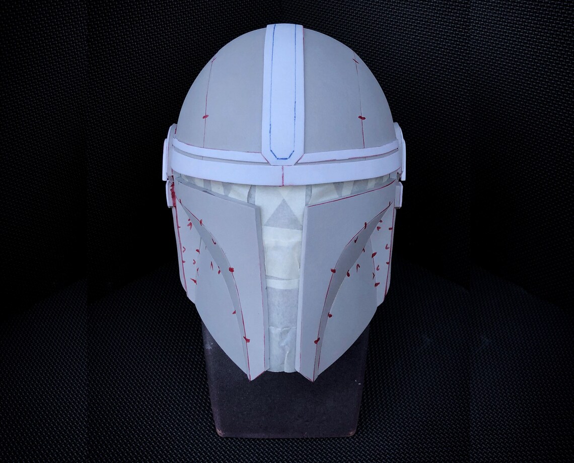 Mandalorian Helmet Foam Template Etsy