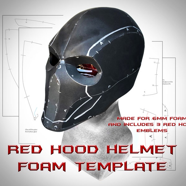 Red Hood Helmet Foam Template