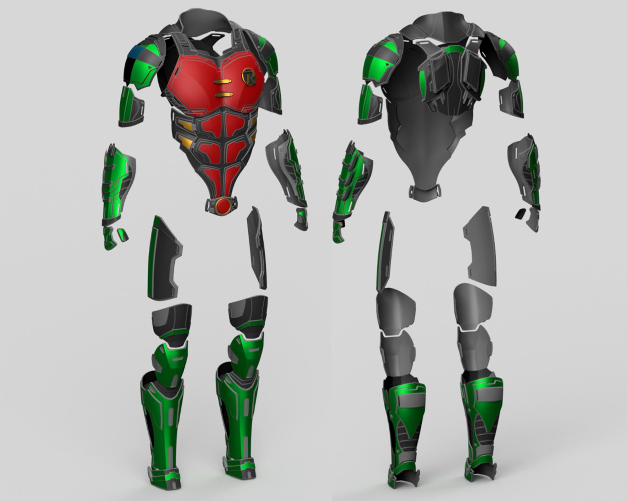 Crusader's Armor Set 3D Files