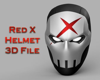 3D-bestand Red X Helmet